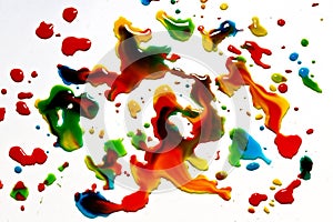 Colorful paint drops