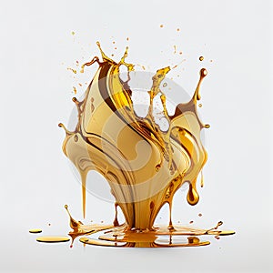 A colorful paint splash on white background