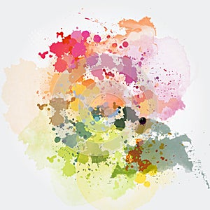 Colorful paint splashes Bitmap illustration Wallpaper