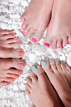 Colorful painted toes photo