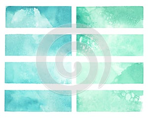 Colorful painted watercolor backgrounds vector