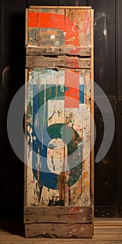 Colorful Painted Wooden Sign: Fauve And Graffiti Inspired Masterpiece