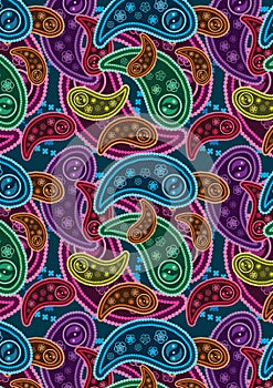 Colorful Paisley Background_eps