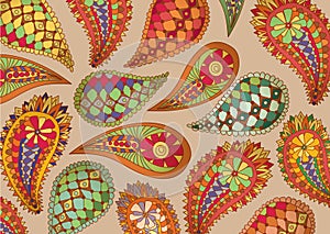 Colorful paisley pattern