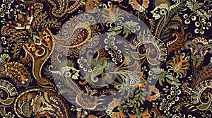 Colorful Paisley pattern for textile, cover, wrapping paper, web. Ethnic vector wallpaper with decorative elements. Indian decorat