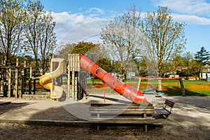 Colorful palyground in the public park