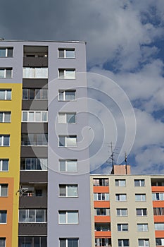 Colorful panel houses photo