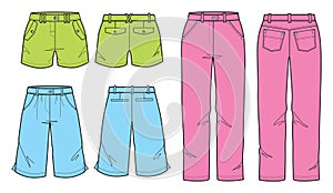 Colorful pant for young women and girl