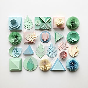 Surface. This geometric composition features various shapes including