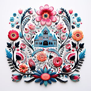 Colorful Paper Art Inspired By Polish Folklore Motifs photo
