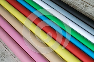 Colorful paper backgrounds for a photo studio. New paper backgrounds.