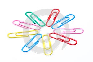 A colorful paper clip