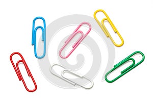 A colorful paper clip against