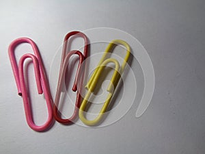 Colorful paper clip with different color