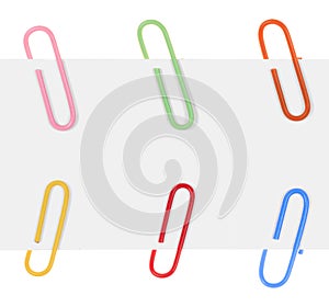 Colorful paper clip isolated