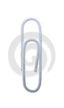 Colorful paper clip isolated. School stationery