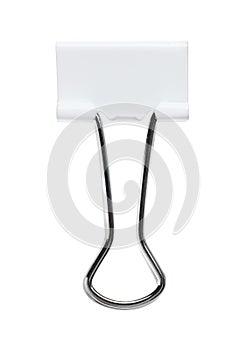 Colorful paper clip isolated. School stationery