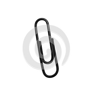 Colorful paper clip isolated. School stationery