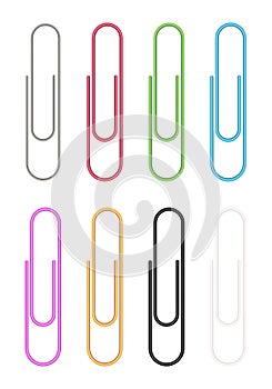 Colorful paper clip vector