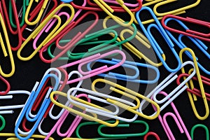 Colorful paper clips photo