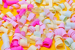 Colorful paper confetti for baby shower background