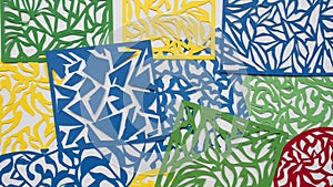 Slightly overlapping creating a dynamic and visually appealing