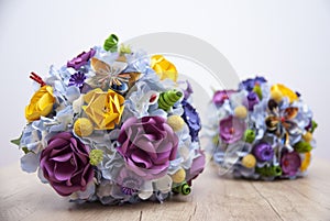 Colorful Paper Flowers - Bride bouquet