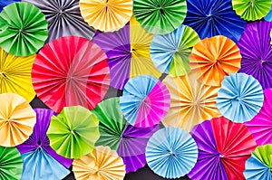 Colorful paper folded background photo