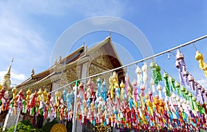 Colorful paper lantern decoration for Yeepeng festival