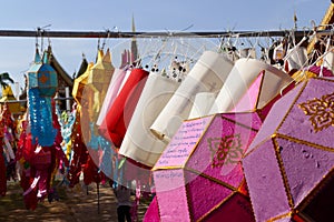 Colorful paper lantern decoration for Yeepeng festival