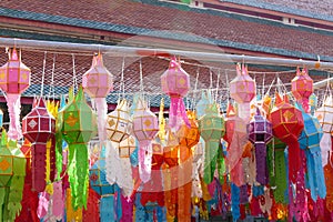 Colorful paper lantern decoration for Yeepeng festival