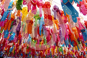 Colorful paper lantern decoration for Yeepeng festival