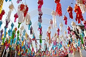 Colorful paper lantern decoration for Yeepeng festival