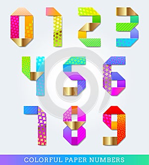 Colorful paper numbers