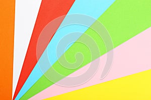 Colorful paper sheets