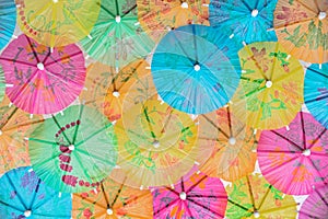 Colorful paper umbrellas