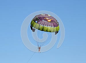 Colorful parachute photo