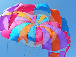 Colorful Parachute Background photo