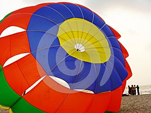 Colorful Parachute Background photo