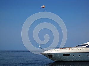 Colorful parasailing