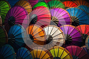 Colorful parasols at Luang Prabang Market