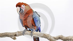 Colorful Parrot Posing on White Background generated by A