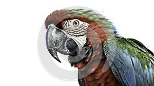 Colorful Parrot Posing on White Background generated by A