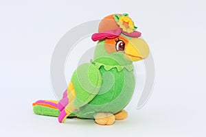 Colorful parrot, toy of plush