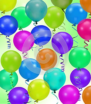 Colorful party balloons background