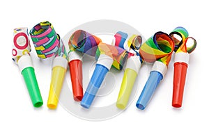 Colorful party blowers