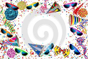 Colorful party carnival birthday celebration background