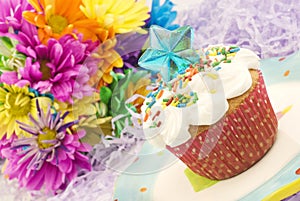 Colorful Party Cupcake