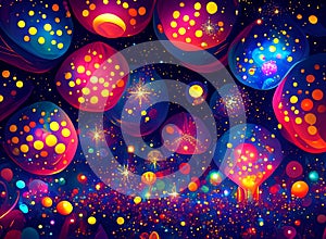 Colorful party Elements wallpaper background