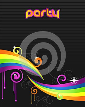 Colorful party flyer